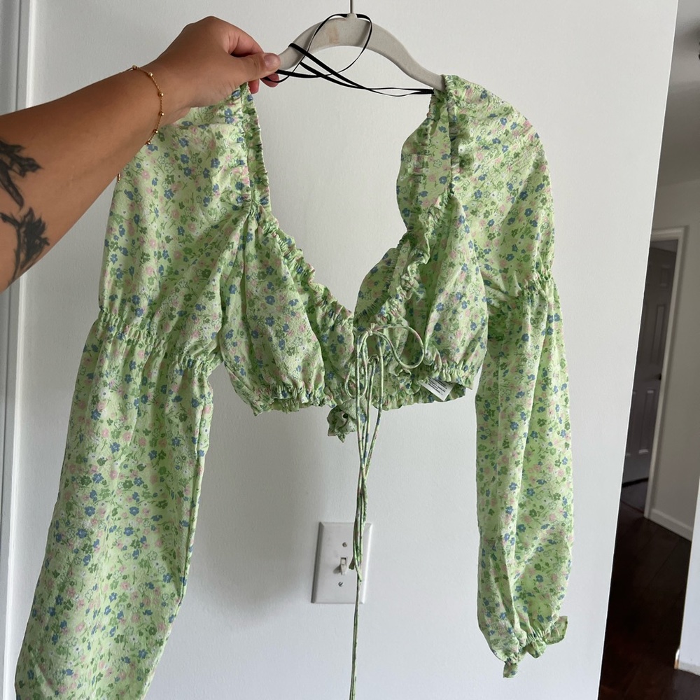 Floral crop top H&M